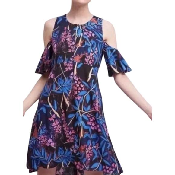 Anthropologie Maeve Elia Open Shoulder A-Line Dress Size 0 (XS) NWT Retail $138 - Picture 1 of 12